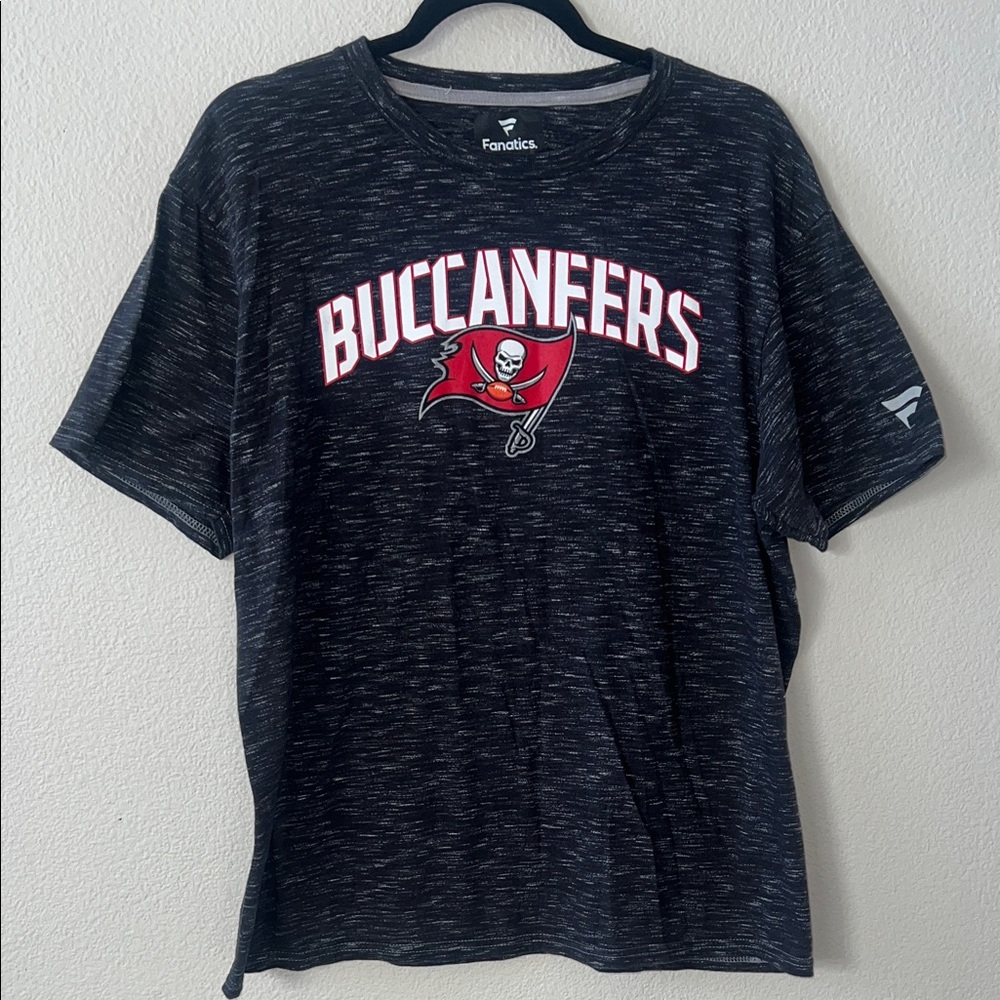 Fanatics Buccaneers Black and Red Short Sleeve Tee